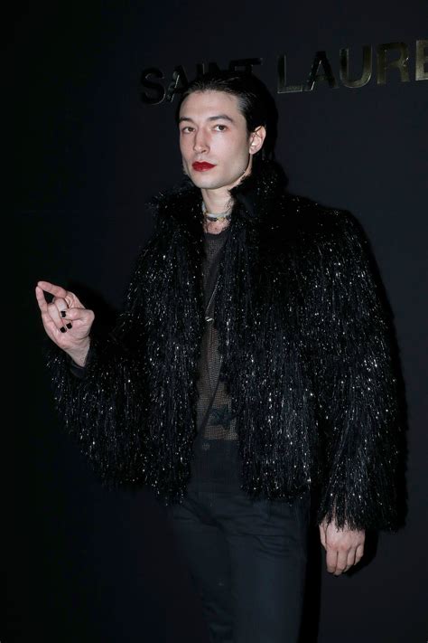 paris fashion week february 2019 ezra miller ysl|Ezra Miller Makes the Case for Lipstick on Men .